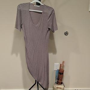 T by Alexander Wang striped knit dress Med